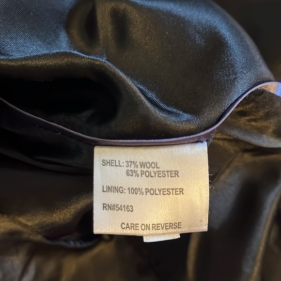 Calvin Klein black double breasted wool blend heavyweight coat. Size MP - Picture 10 of 10